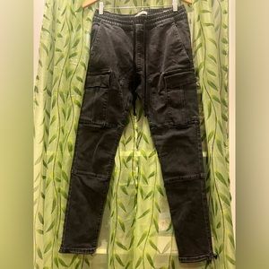 Black Cargo Jogger Pants